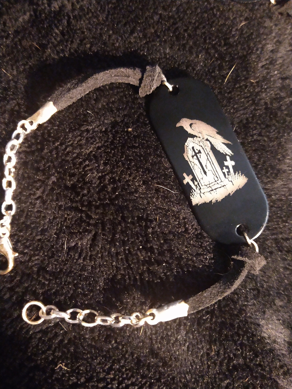 Raven Graveyard Black Cord Bracelet